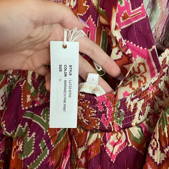 NWT Love The Label Salome Metallic Dress Size Large - Picture 5 of 14